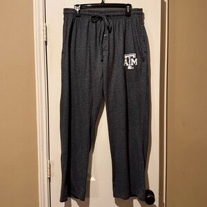 Texas A&M Aggies Men's Gray Lounge Pants Sleeping PJs Large Lightweight